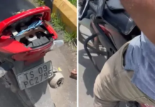 तेलंगाना में पुलिस बाइक से पहुंचा Rapido राइडर, वायरल वीडियो पर मचा बवाल